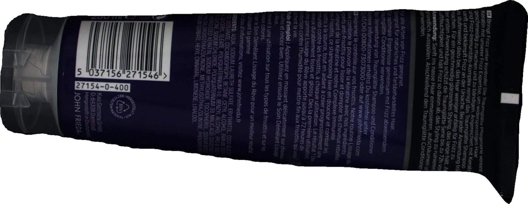 John Frieda - Frizz Ease Dream Smoothing Shampoo, 250 ml Brusebad og bad Naty Shop