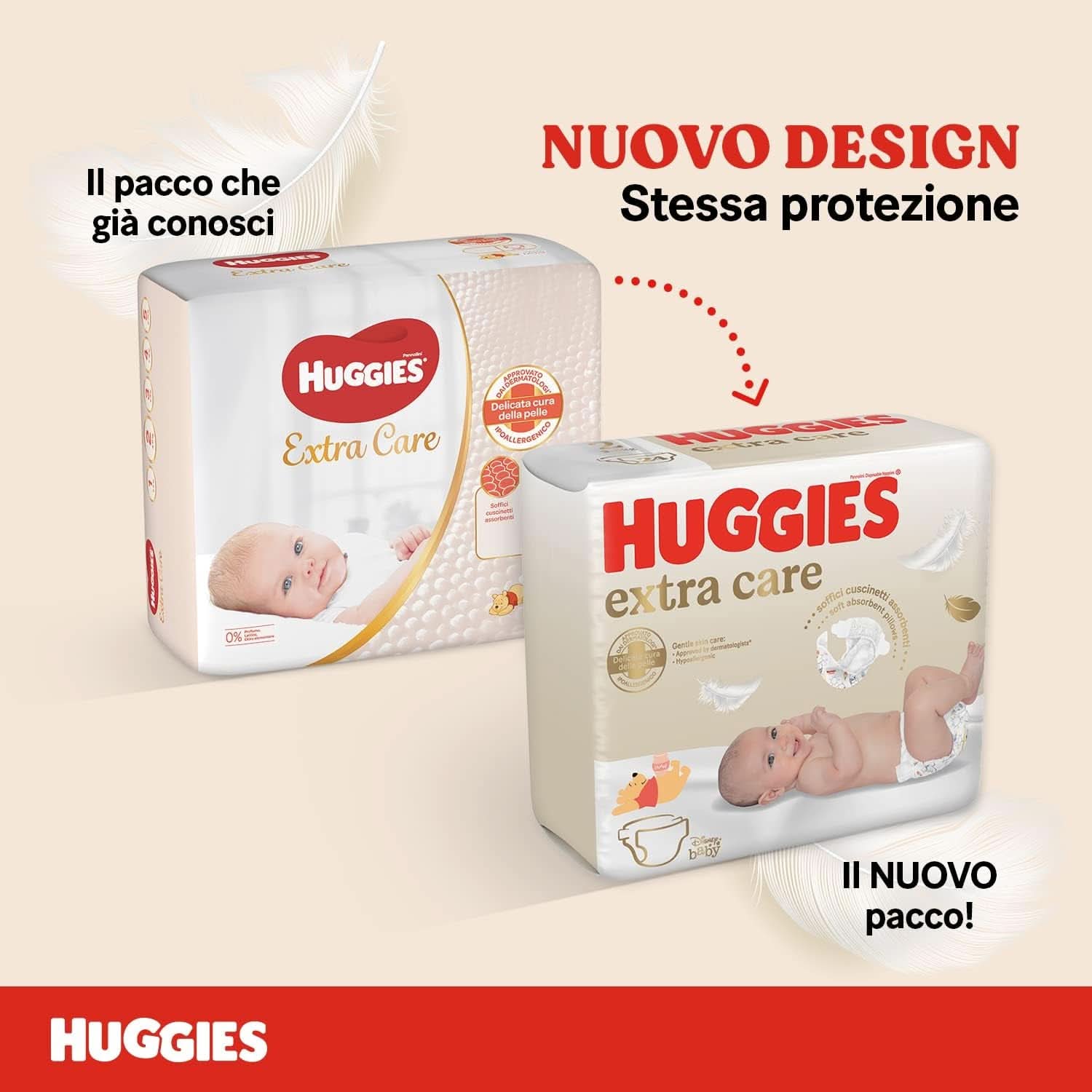 Huggies Baby, størrelse 2 (3 – 6 kg), 24 bleer Mor og barn Naty Shop
