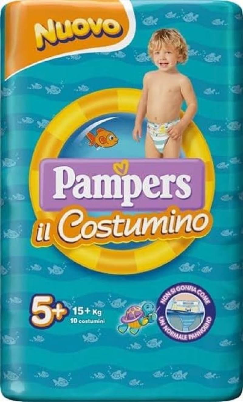 Pampers The Swimsuit, til hav eller pool, 20 bleer, str. 5+ (15+ kg) Mor og barn Naty Shop