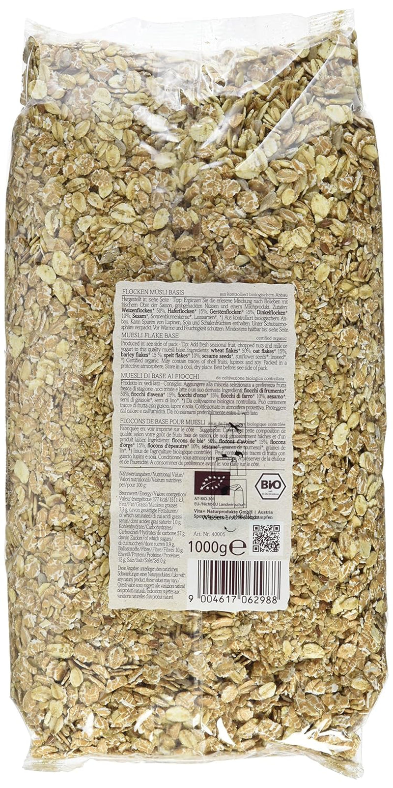 Verival Flakes Müsli Base - Økologisk, 6 stk (6 x 1 kg)