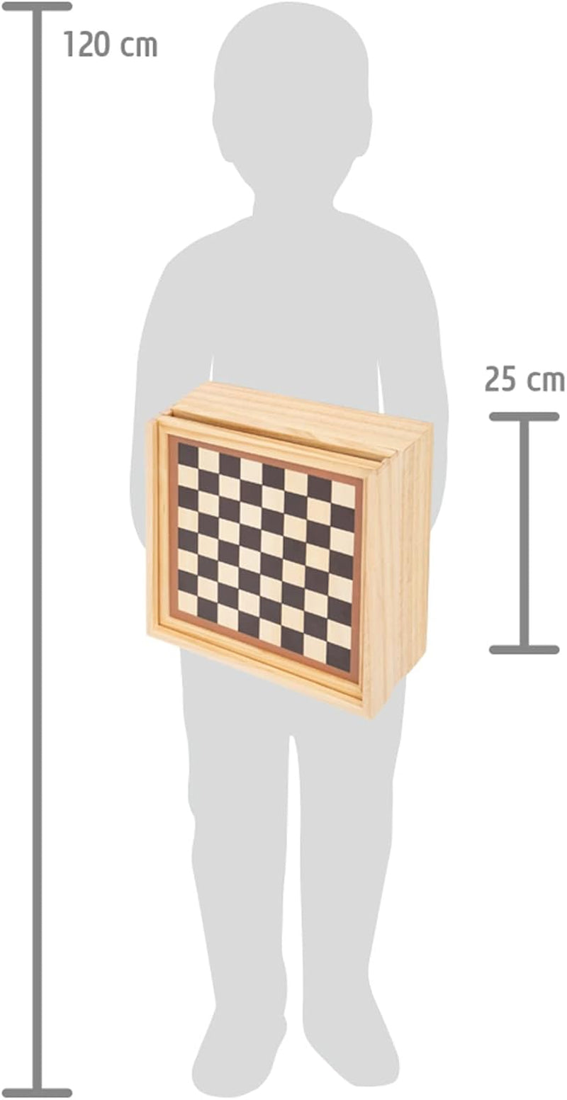 Colecția de jocuri Small Foot, 7 jocuri clasice din lemn, jocuri de societate pentru întreaga familie, pentru copii de la 6 ani în sus, 12322