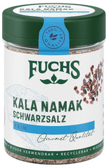 Fuchs Gewürze - Kala Namak - Schwarzsalz - Gewürzsalz für veganes Rührei - naturlige ingredienser - 100 g i wiederverwendbarer, genbrugsbarer Dosis