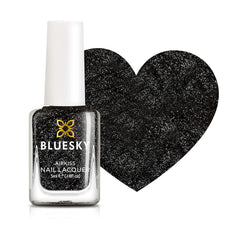 Bluesky Kids neglelak - Rockstar, sort glitter, let at fjerne, giftfri, vandbaseret, lugtfri - gratis neglelak til børn, 5 ml, pakke med 1
