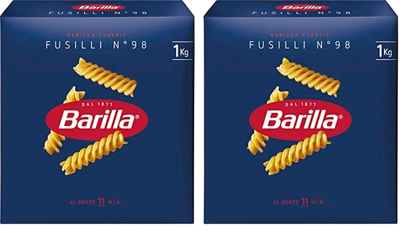 Pasta Barilla Classic Fusilli no. 98, af højkvalitets hård hvede, altid al dente, 1 kg