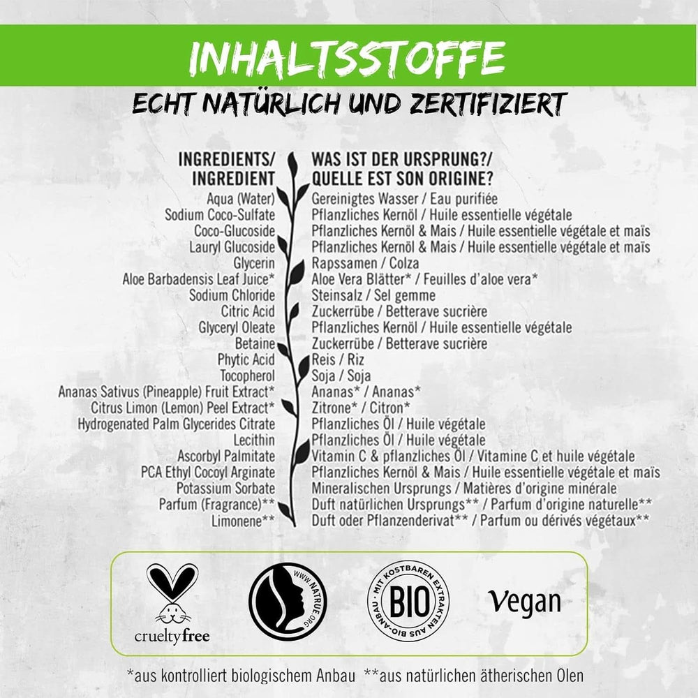 SANTE Natural Cosmetics Gel de duș răcoritor cu parfum de citrice, 950 ml Duș și baie Naty Shop