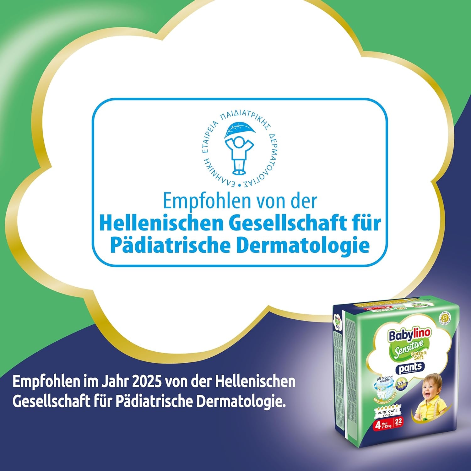 Bleer Sensitive Cotton Soft, str. 4, Bukser Maxi (7-13 kg), 22 stk.