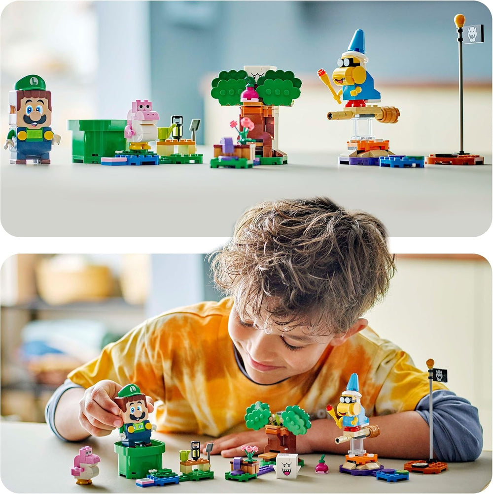 LEGO Super Mario Abenteuer med dem interaktive Luigi, Nintendo Geschenk for Jungen, Mädchen og Gamer ab 6 Jahren, Abenteuer-Spielset for Kinder med rosa Baby Yoshi 71440