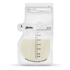 BF100 Opbevaringspose til modermælk - Taske til modermælk - kapacitet 220 Ml - 100 stk - Gennemsigtig mad og ammetilbehør Bebe Naty Shop
