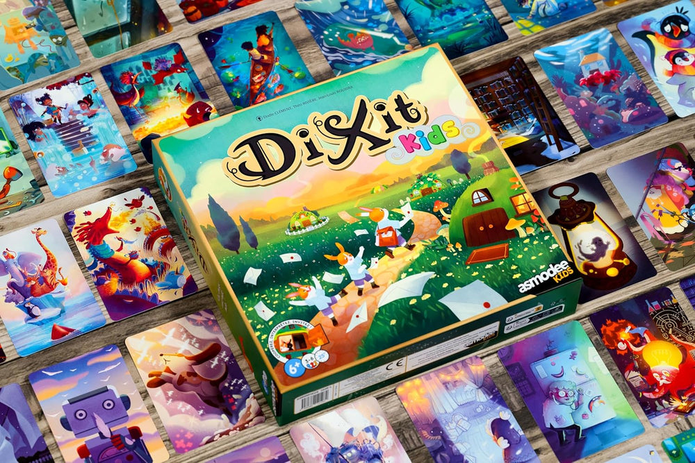 Asmodee Kids - Dixit Kids, brætspil til fantasi og fantasi for børn og hele familien, illustrerede spillekort, 3-6 spillere, i alderen 6+, 25 min, italiensk udgave