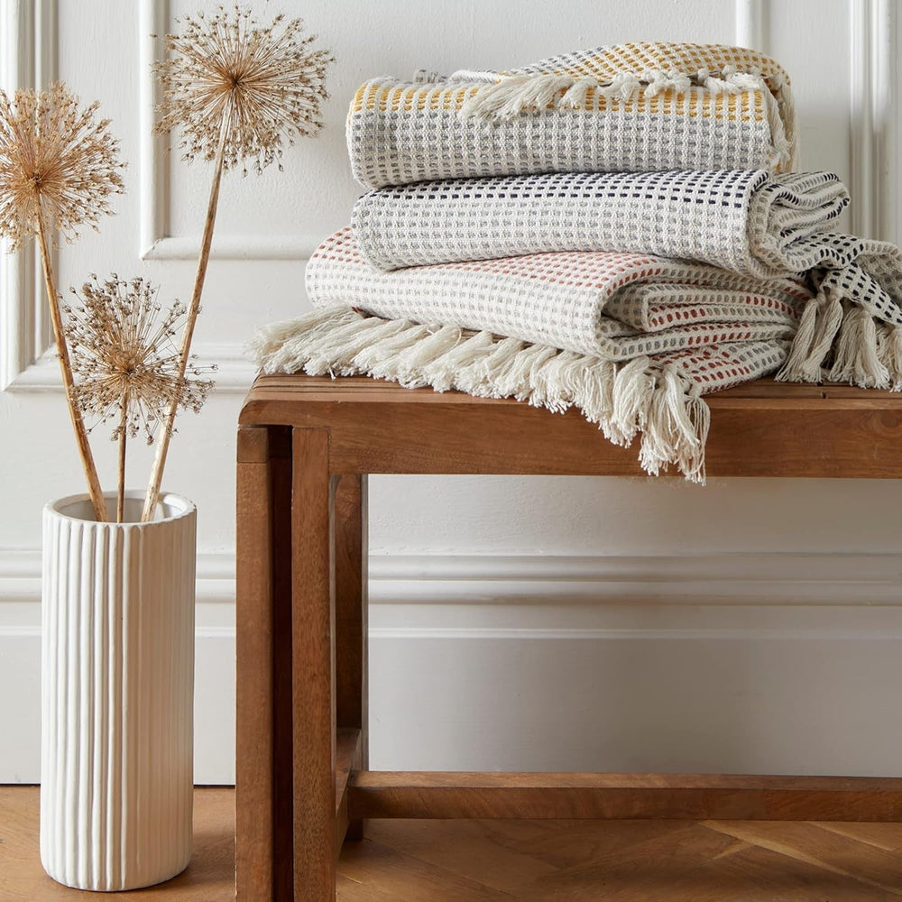 Loft Reva sengetæppe, 100% genbrugsbomuld, 130 X 180 cm, Paprika Appletree Senge og tæpper