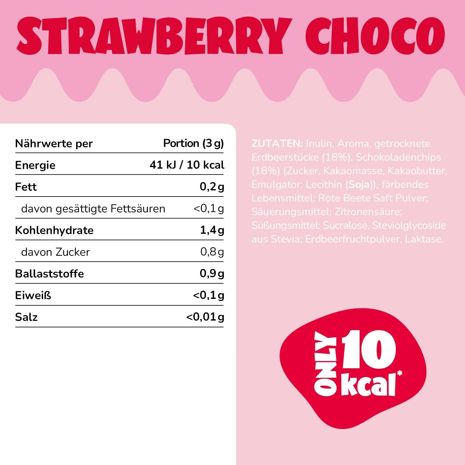 Ahead Flavor Pulver, Jordbærchokolade 250 gram, 83 portioner Flavours Naty Shop
