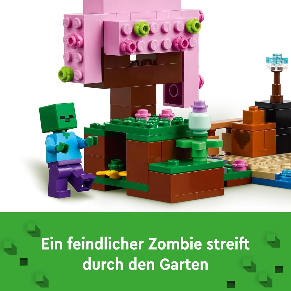 LEGO Minecraft Cherry Blossom Orchard Legetøjshave at udforske med solrig, sniffer, zombie og bier Gamergave til drenge og piger 8 år gamle 21260 byggesæt Beuche den LEGO-Store