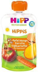 Hipp Æbler Mango Søde kartofler Gulerod - Bennie Bock, pakke med 6 (6 X 100 G) Mor og barn Naty Shop