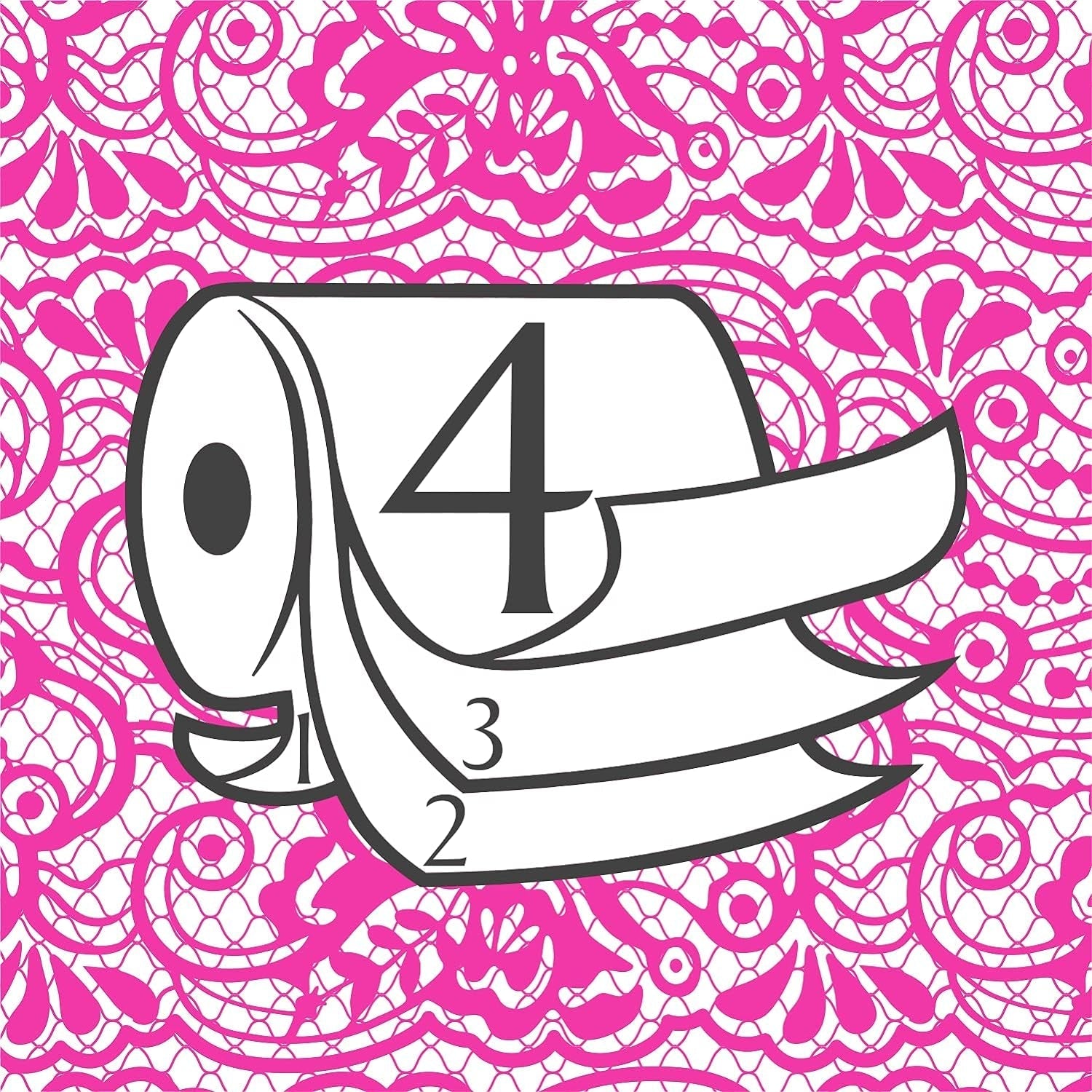 Hârtie igienică Renova 4 straturi albă decorată parfumată - 12 role rolă Blanco Decorado Perfumado