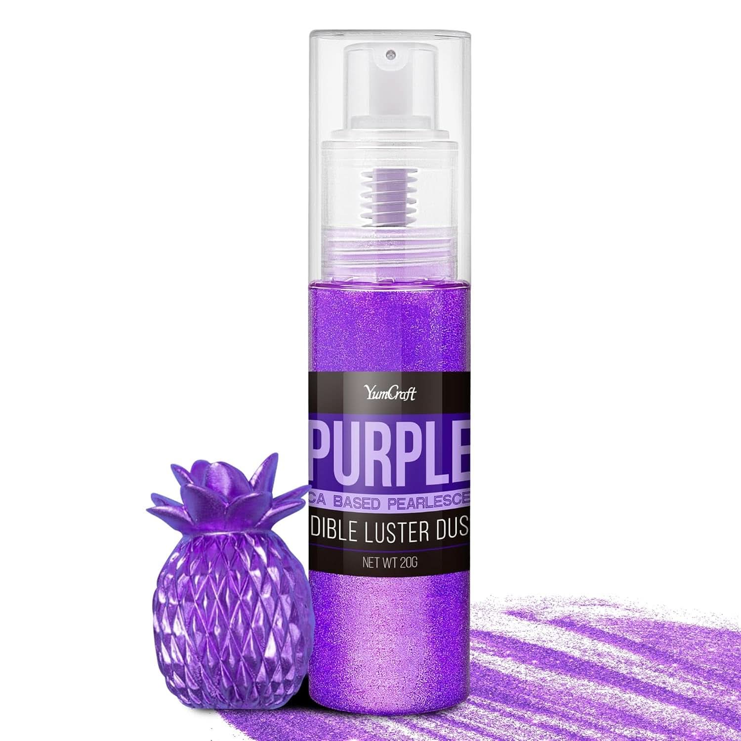 Spiselig glitterspray, 20 gram Naty Shop Violet