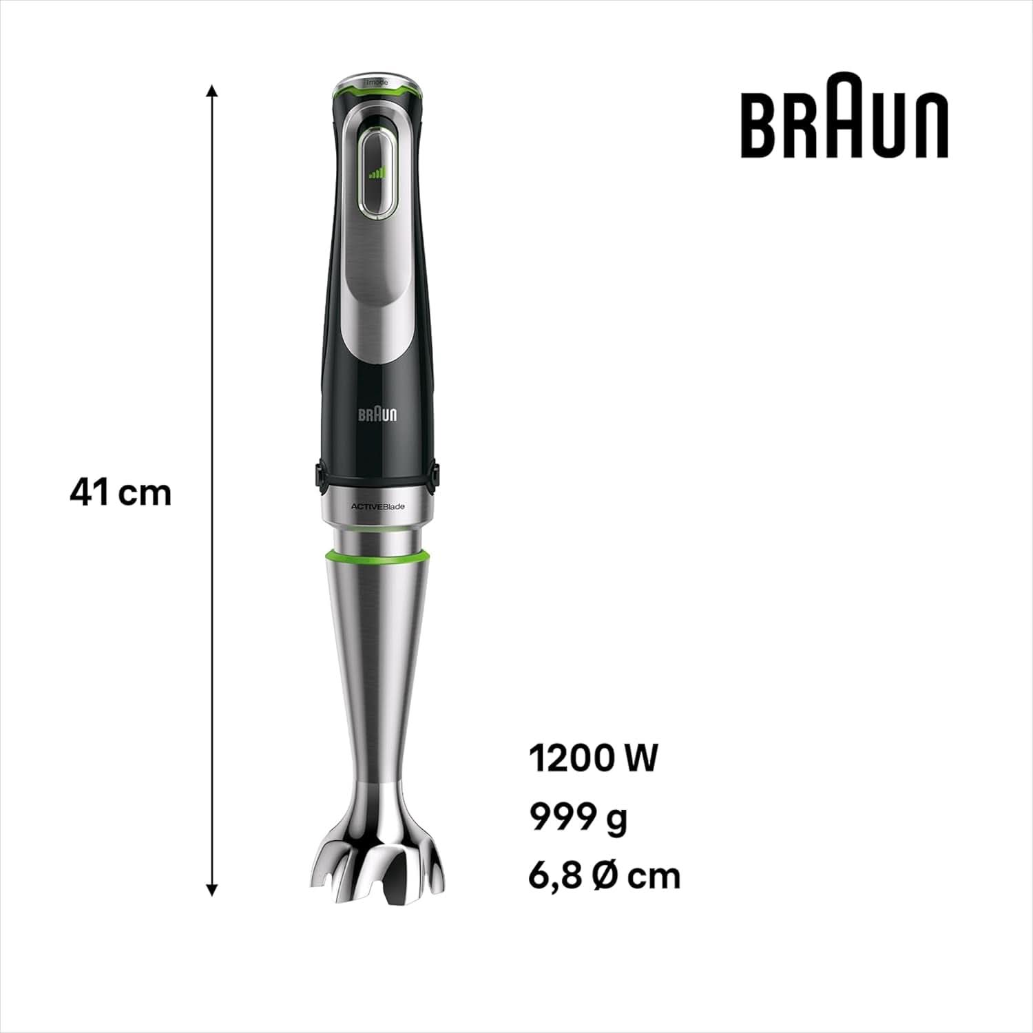 Braun Multiquick 9 MQ 9147X – 5-i-1 Stabmixer Mit Standmixer-Aufsatz, Zerkleinerer, Kartoffel- & Gemüsestampfer & Schneebesen, Stufenlose Geschwindigkeitsenstellung, 1200 W, Schwarz/Edelstahl Kitchen Naty Shop