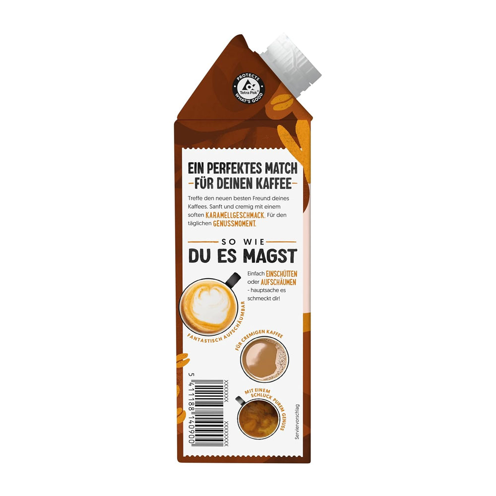 Alpro Barista Karamell – Zum Aufschäumen – Von Natur aus lactosefrei – 8 x 750 ml – Haltbar