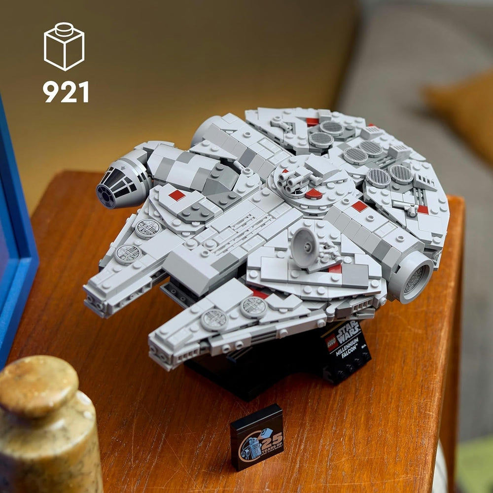 LEGO Star Wars Millennium Falcon 25-års jubilæumssæt til voksne Bygbart skib A New Hope Samlerobjekt Rumskibsmodelsæt Gaver til mænd Kvinder 75375 Byggesæt Besuche den LEGO-Store