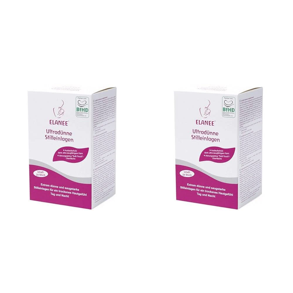ELANEE 219-V1 Ultratynde ammeindlæg, hvid Tilbehør Mad og amning Bebe Naty Shop 24 stk (pakke med 2)