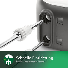 Philips Håndmixer, 450 W, 5 Geschwindigkeiten plus Turbo, Weiß/Grau (HR3741/00) Køkken Naty Shop