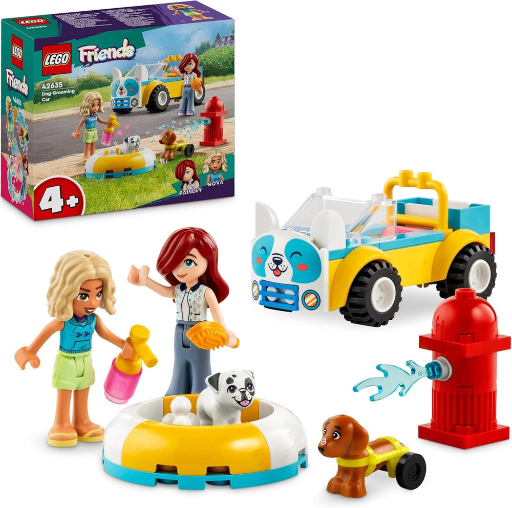 LEGO Friends mobil hundefrisørstue, legesæt til legetøj til dyr, 2 figurer og 2 hunde Børnelegetøj til piger og drenge 4 år, Hundeplejesæt 42635 Byggesæt Besuche den LEGO-Store Standardtitel