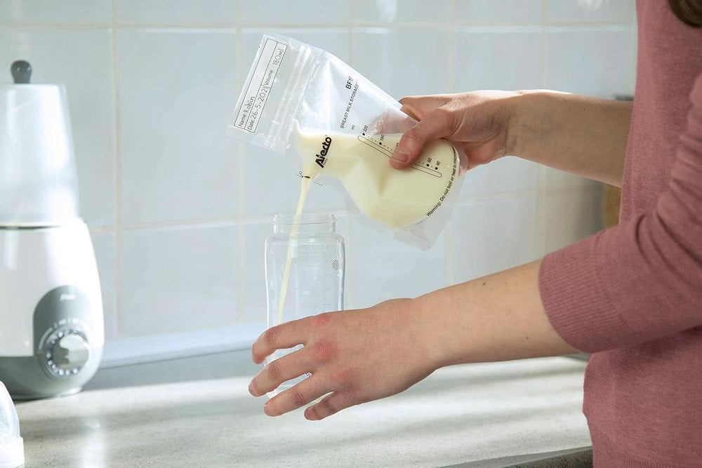 BF100 Opbevaringspose til modermælk - Taske til modermælk - kapacitet 220 Ml - 100 stk - Gennemsigtig mad og ammetilbehør Bebe Naty Shop
