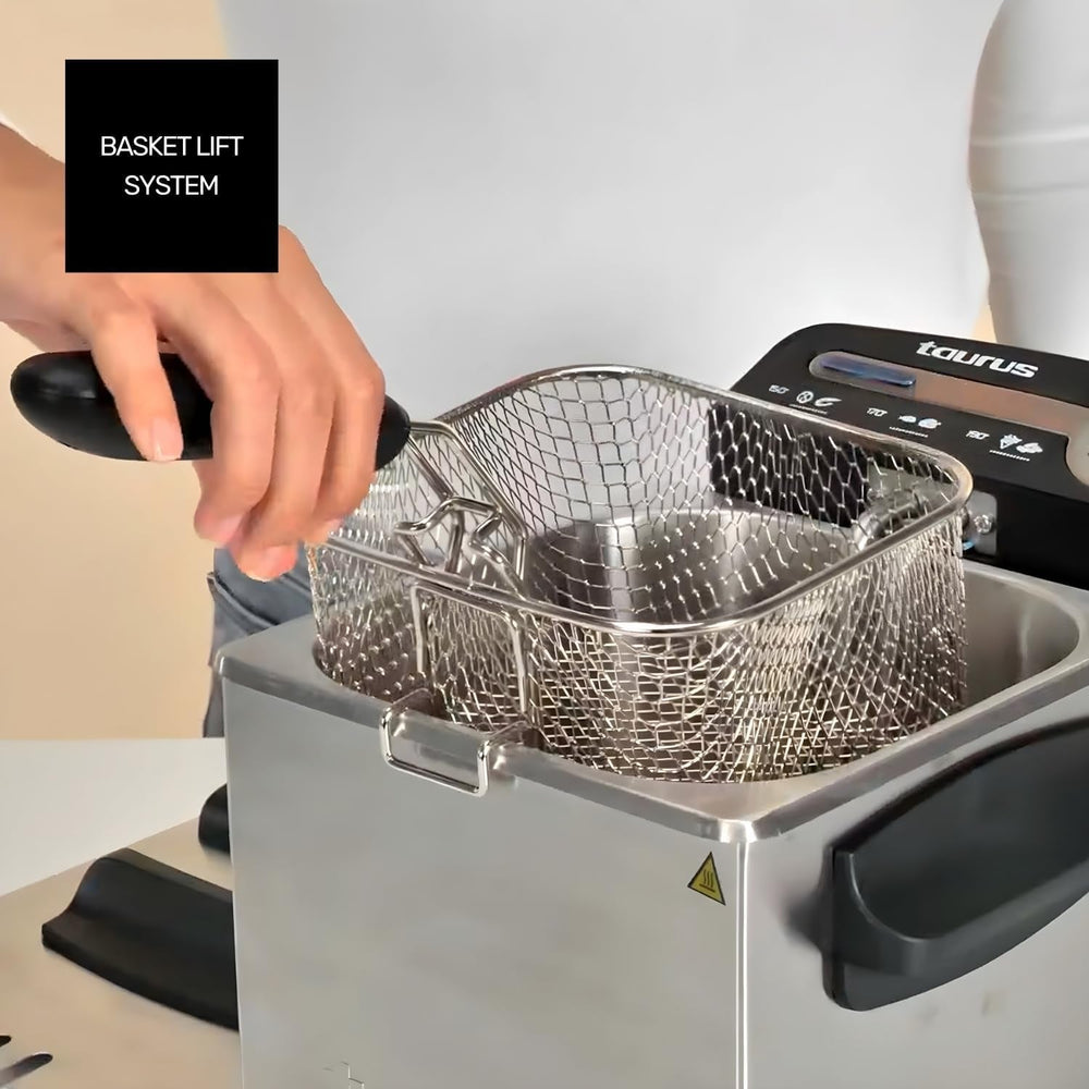 Taurus Professional 2 plus - Oliefrituregryde, 2 liter, 1700 W, 18/8 rustfrit stål Hvidevarer Naty Shop