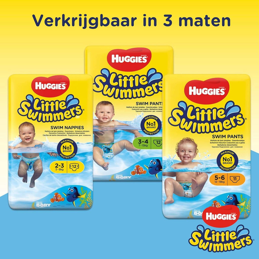 Scutece de înot de unică folosință Huggies Little Swimmers Mărimea 2-3 - 36 pantaloni în total Mama si Copilul Naty Shop