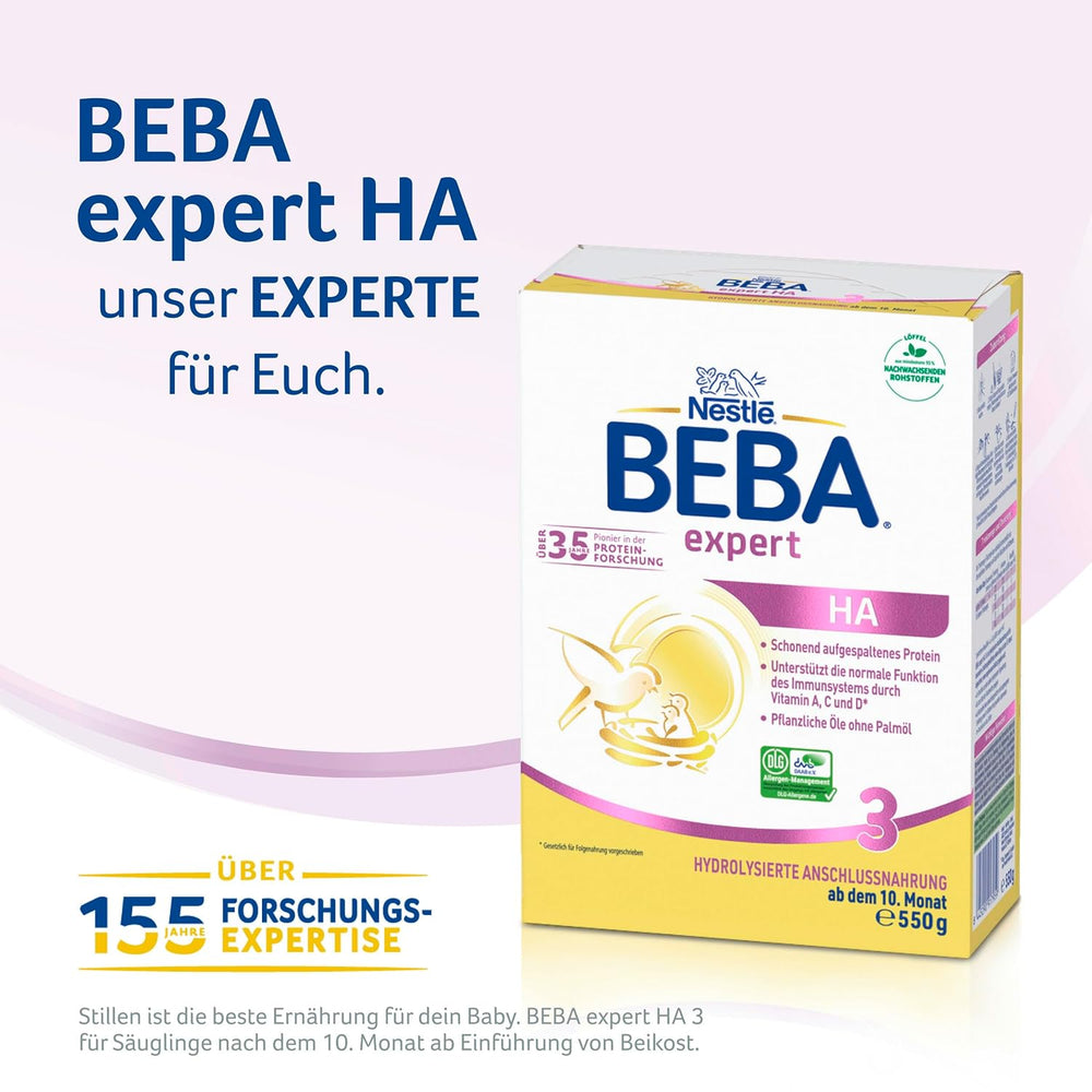 BEBA expert HA 3 Hydrolyseret fortsættelsesformel, fra 10 måneder, 1 pakke (1 x 550 g)