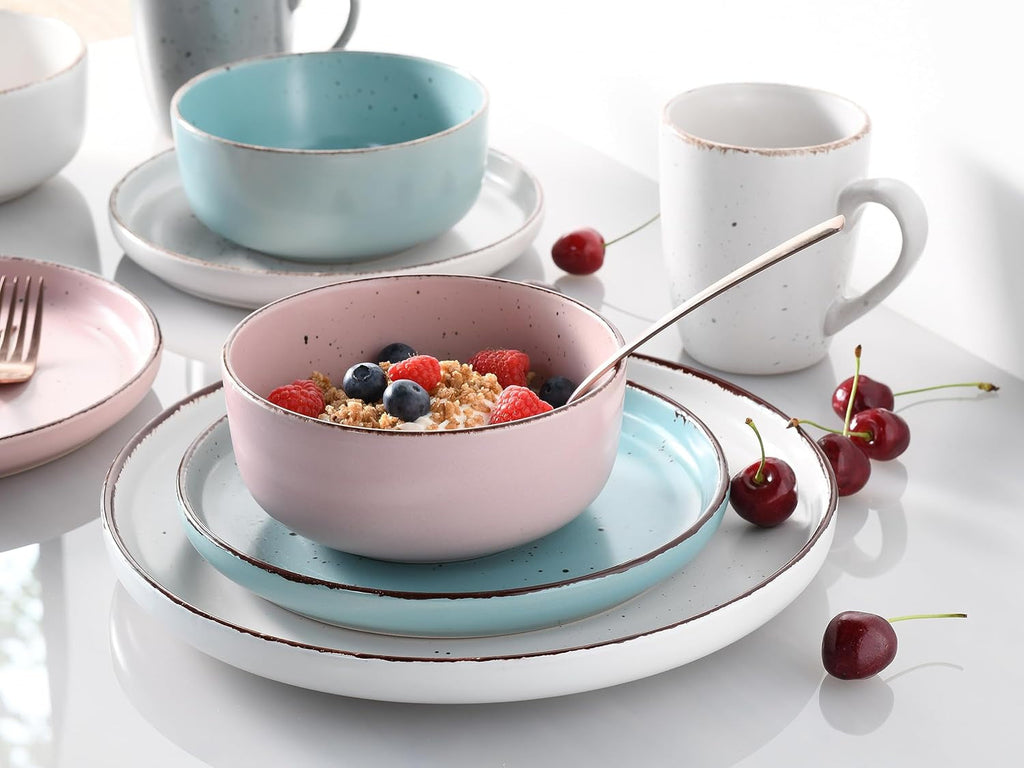 Creatable, 22908, Serie MODERN FASHION, 16-Teiliges Geschirrset, Kombiservice Aus Steinzeug, Spülmaschinen- Und Mikrowellengeeignet, Qualitätsproduktion Seturi vesela masa Naty Shop