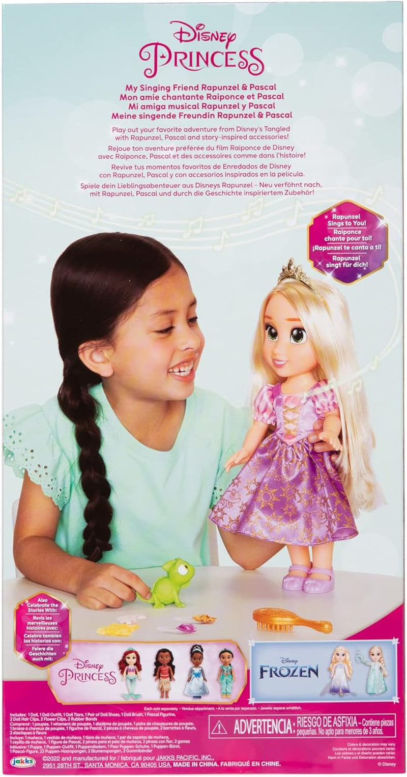 Disney Princess Singing Rapunzel Doll 35 Cm, Synger "I See the Light", Indeholder tilbehør for mere sjov, Perfekt til piger over 3 år, Purple Dolls Naty Shop