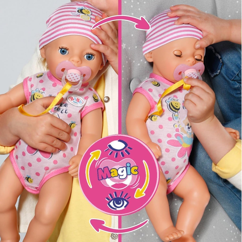 BABY Born Lena (fetiță) 36 cm, păpușă cu 7 funcții pentru copii de la 1 an, funcționează fără baterie, păpușă mare de 36 cm, 834596 Zapf Creation, roz Papusi Naty Shop