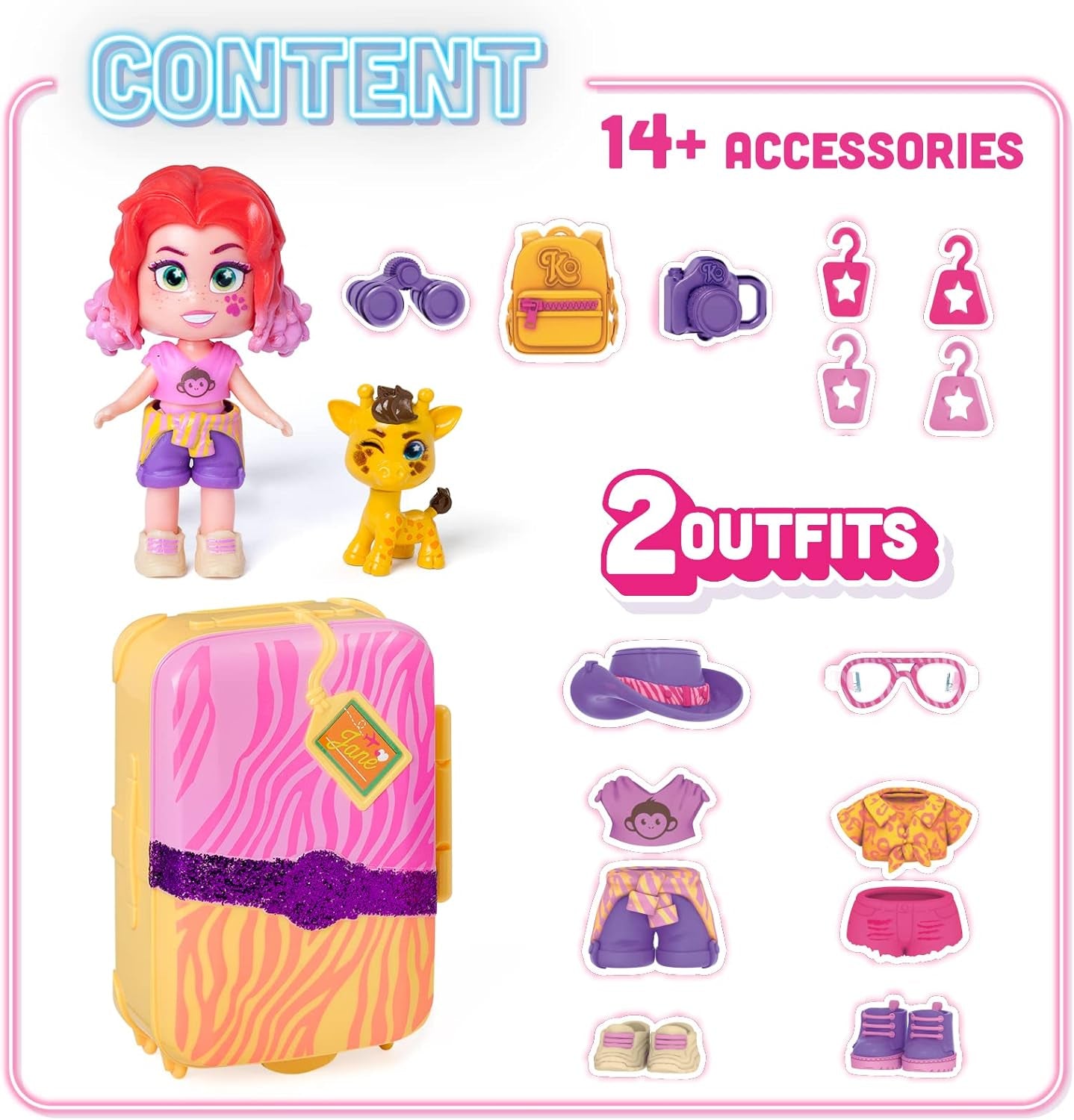 - Janes kuffert, flerfarvet (Magic Box Toys PKLSP108IN50)
