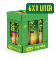 Rauch Happy Day Peach | Fra frugter modnet i solen | 6 x 1 liter, Tetra Prisma Alkoholfri drikkevarer Naty Shop