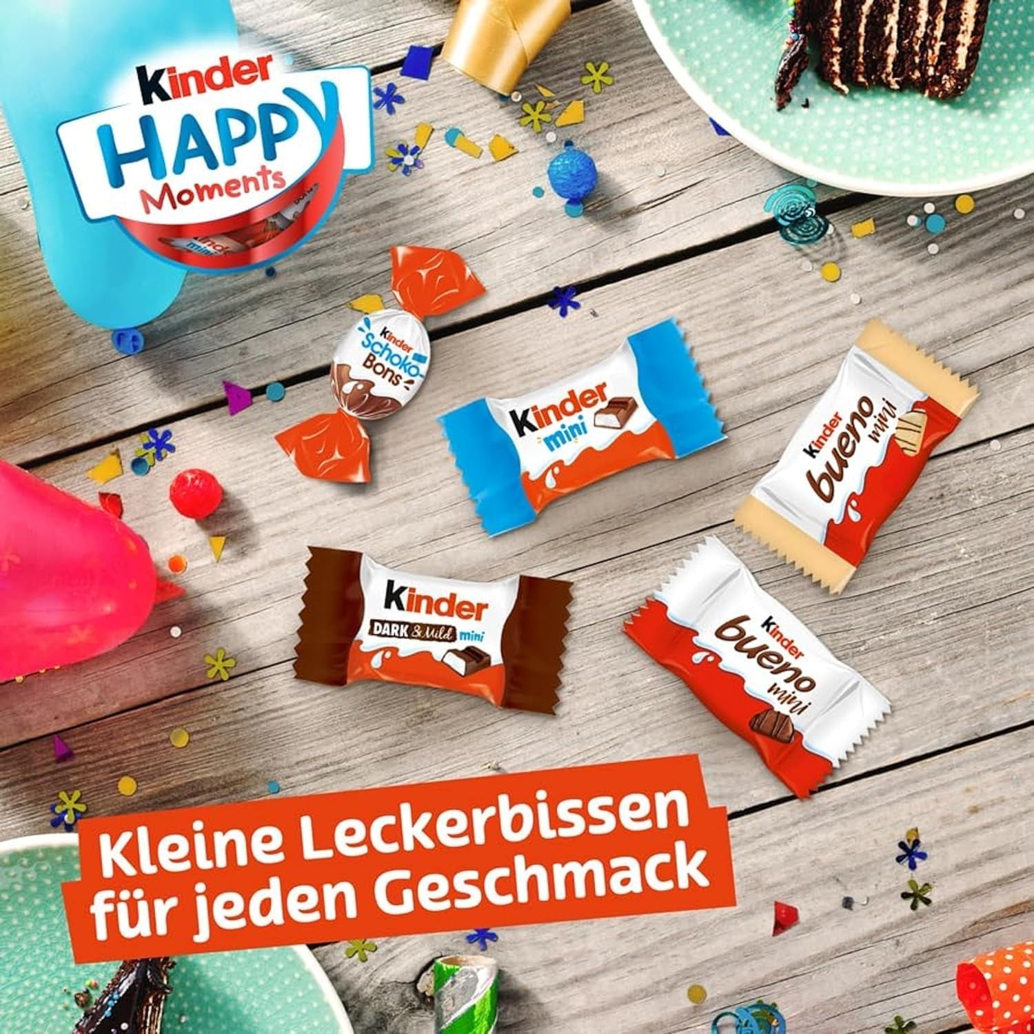 Kinder Happy Moments Mini Mix – Mischung Aus Spezialitäten Von Kinder – 5 Verschiedene Sorten – 1 X 1039 G Großpackung Schokolade Naty Shop