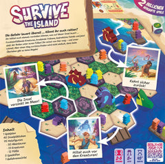 Zygomatic, Survive The Island, Familiespil, Brætspil, 2-5 spillere, i alderen 8+, 45 minutter, tysk