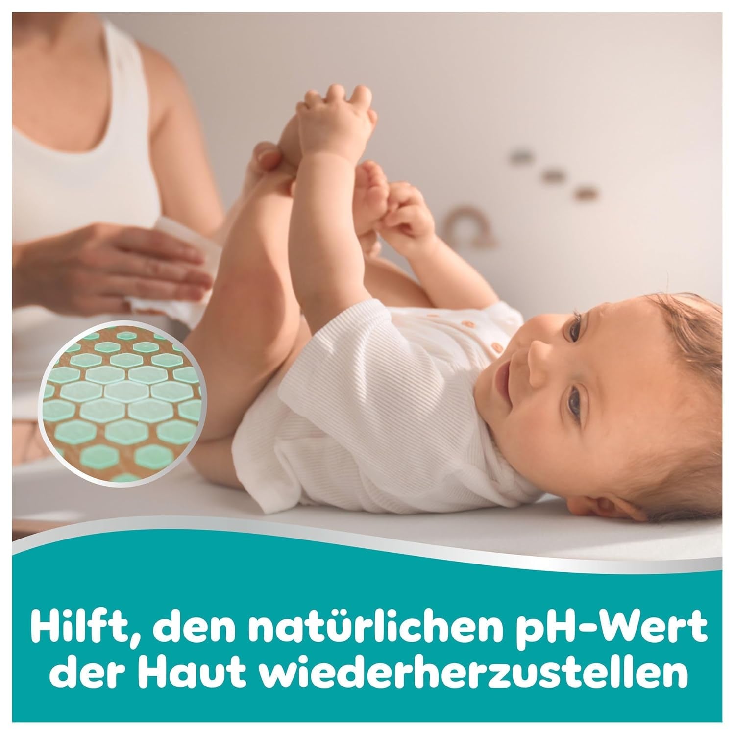 Pampers 99% vand babyservietter, 12 pakker med 60 servietter hver = 720 babyservietter, let lotion 99% vand