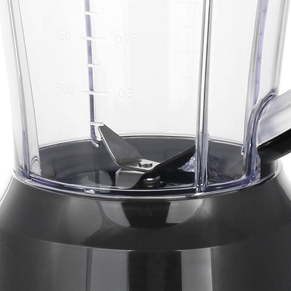 Emerio Standmixer BPA Frei Crush Ice Funktion 1.5L Beholder 2 Geschwindigkeiten + Pulse Funktion Messereinheit Aus Edelstahl Sicherheitsschalter Geschirrspülgeeignet 500 Watt BL-12816.8 Schwarz Bucatarie Naty Shop
