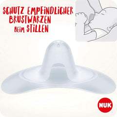 NUK Stillhütchen | Brusthütchen Zum Stillen | Schützt Vor Wunden Brustwarzen | Dünnes Silikon | Größe M (20Mm) | Inklusive Schutzdose | 2 Stück Babymad og ammetilbehør Naty Shop
