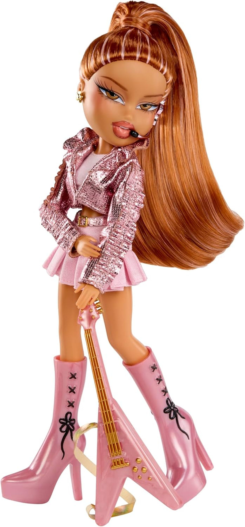 BRATZ Pop Starz Yasmin – Modepuppe mit Anhänger zum Sammeln, Outfit und Musikzubehör