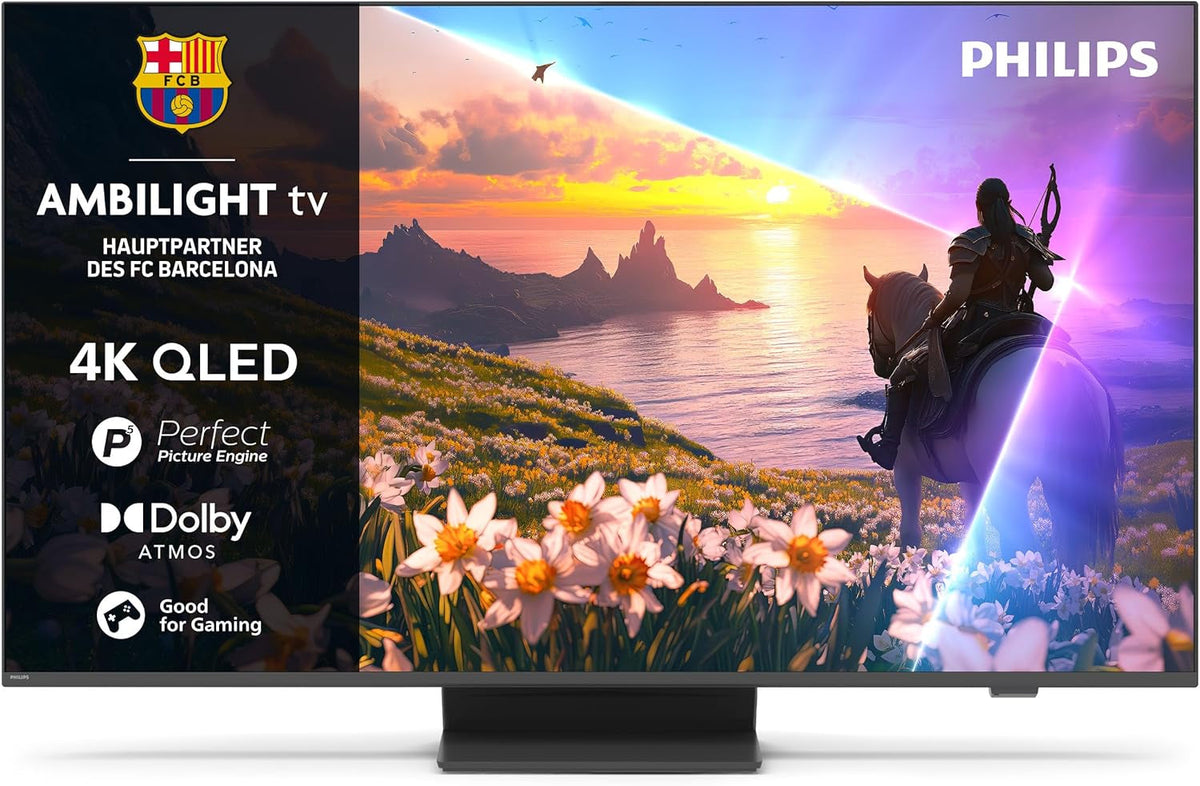 Televizor inteligent Philips Ambilight 43PUS8600 4K QLED - ecran de 43 de inci cu P5 Perfect Picture Engine Ultra HD, sistem de operare Titan, Dolby Vision și sunet Dolby Atmos