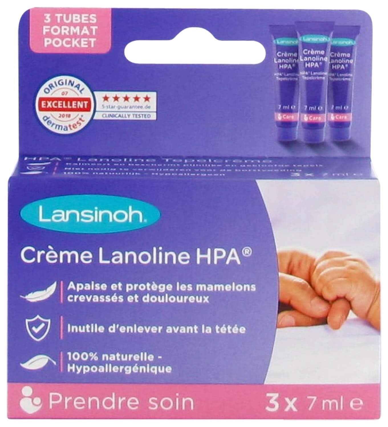Lansinoh I Lanolin HPA Creme, 3 X 7 Ml Mad og ammetilbehør Bebe Naty Shop