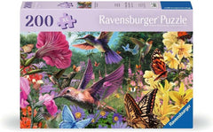 Ravensburger Puzzle 12001369 - Colibri și fluturi - puzzle de 200 de piese pentru persoane în vârstă și seniori, cu piese de puzzle mai mari, cu aderență, șablon cu imagine mare și cu bază pentru puzzle Puzzle Naty Shop Titlu implicit