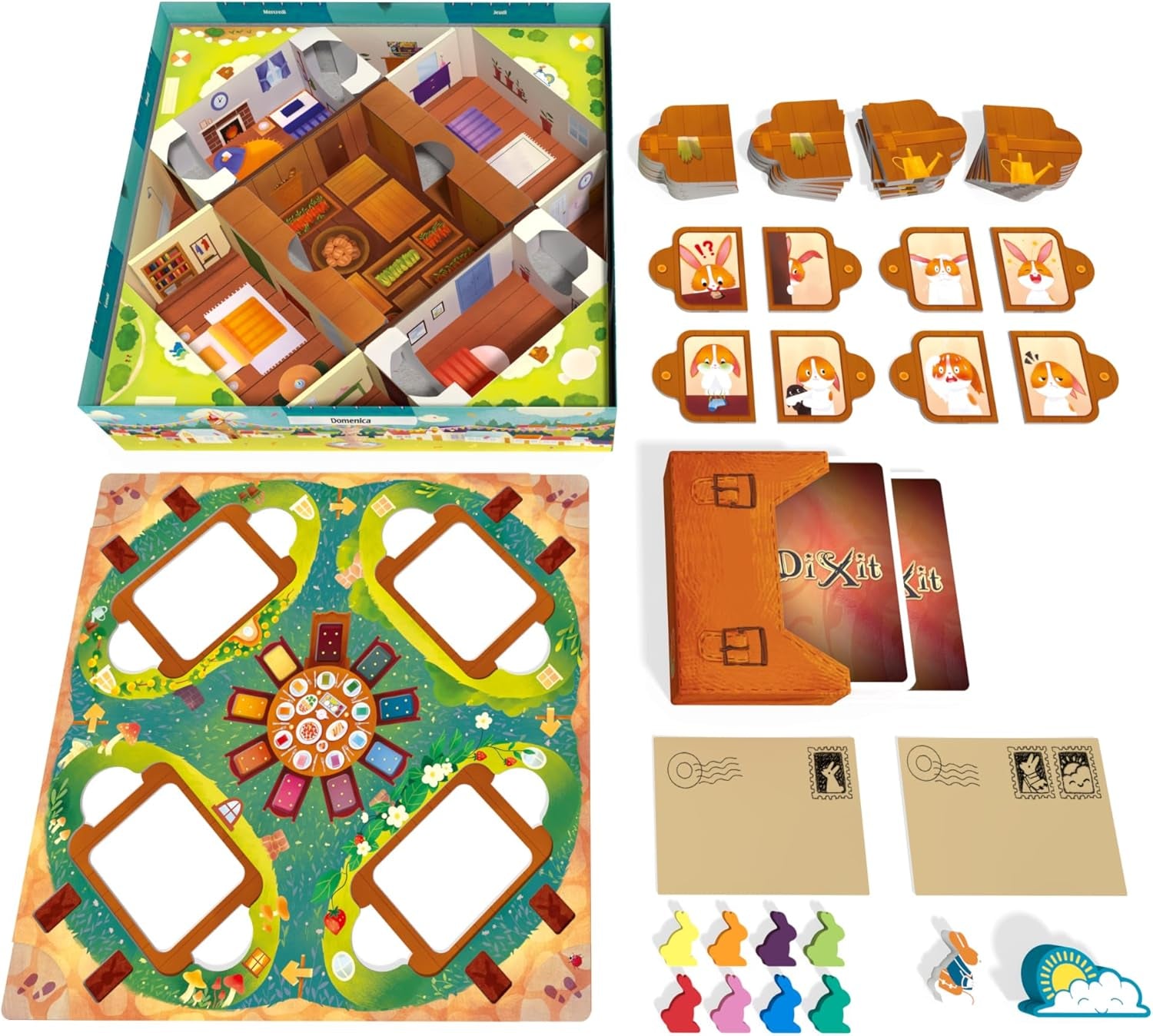 Asmodee Kids - Dixit Kids, brætspil til fantasi og fantasi for børn og hele familien, illustrerede spillekort, 3-6 spillere, i alderen 6+, 25 min, italiensk udgave