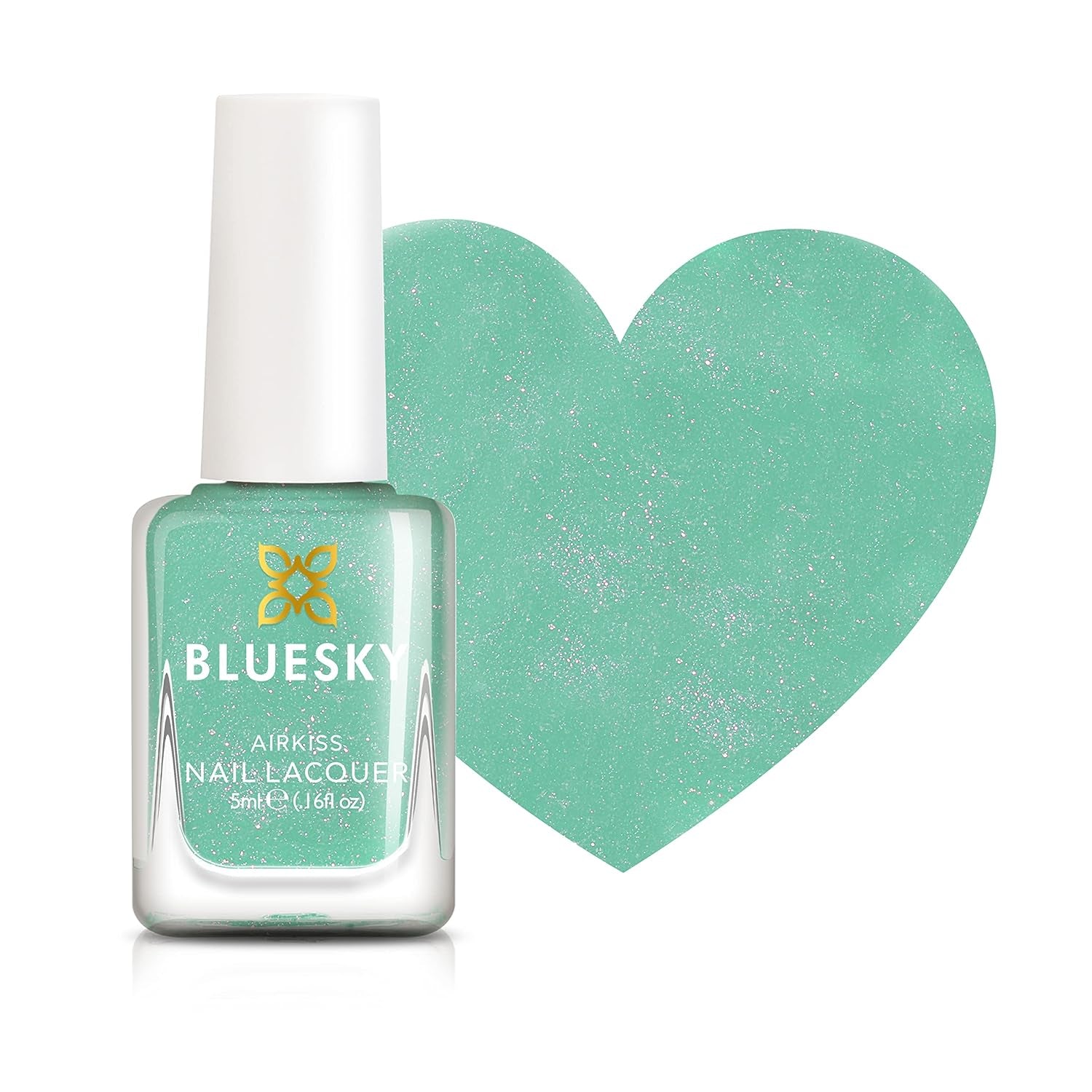 Bluesky Kids neglelak - Turkis Splash, Turkis grøn. Easy Peel Off, ikke-giftig, vandbaseret, glidende neglelak til børn 5 ml