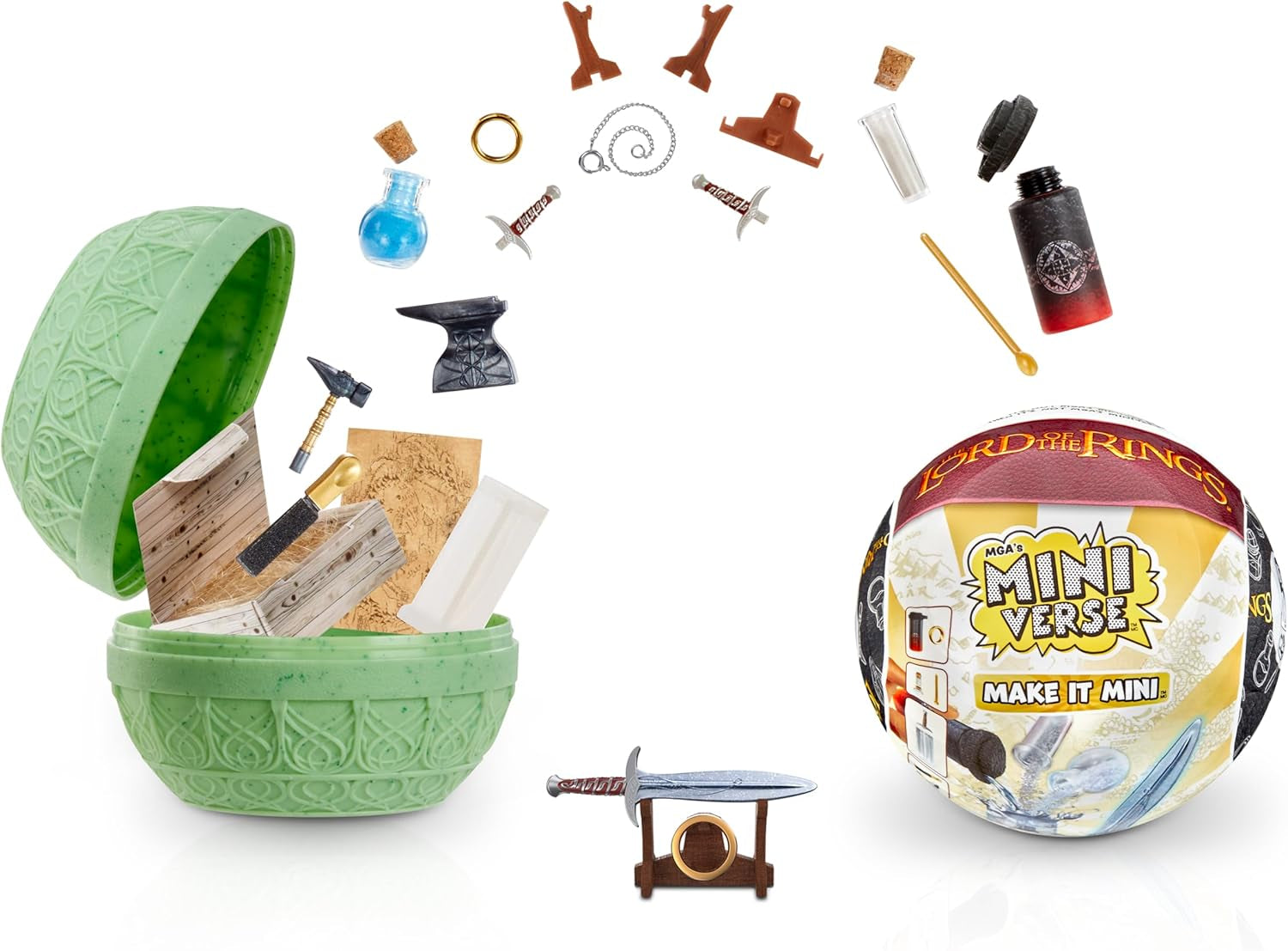 Mga'S Miniverse Make It Mini - Stăpânul Inelelor Mini piese de colecție, pachet orb, set de artizanat din rășină, replici, potrivite pentru colecționari și copii de la 8 ani, nu ESSBAR Action figures Naty Shop Titlu implicit