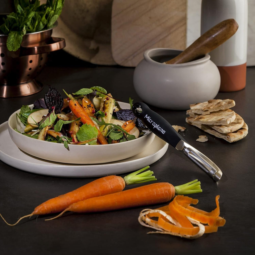 Naty Shop Microplane professionel dobbeltbladet rustfrit stål Ambidextrous skræller