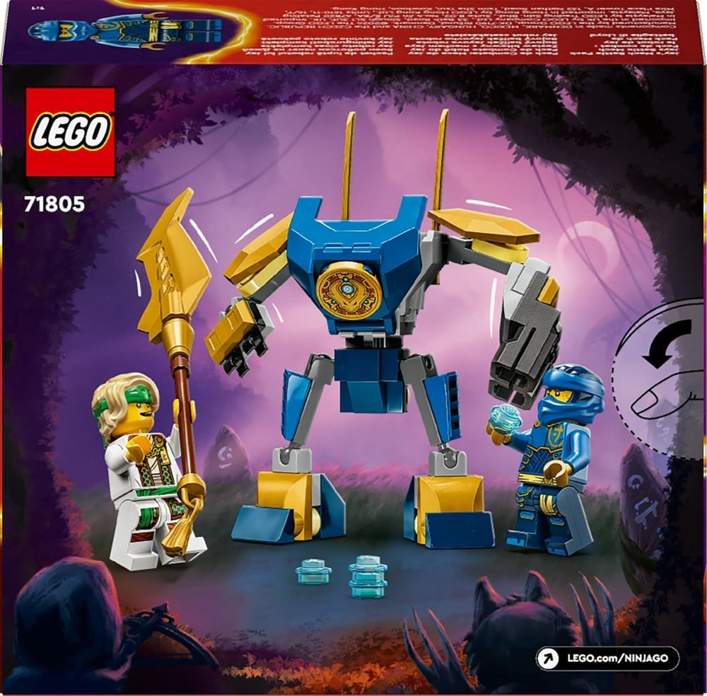 LEGO NINJAGO Jay Battle Mech, ninja legetøj til børn med figurer, inklusive Jay minifigur med mini katana, actionfigurer og mech, lille gave til kreative drenge og piger fra 6 år 71805 Byggesæt Besuche den LEGO-Store