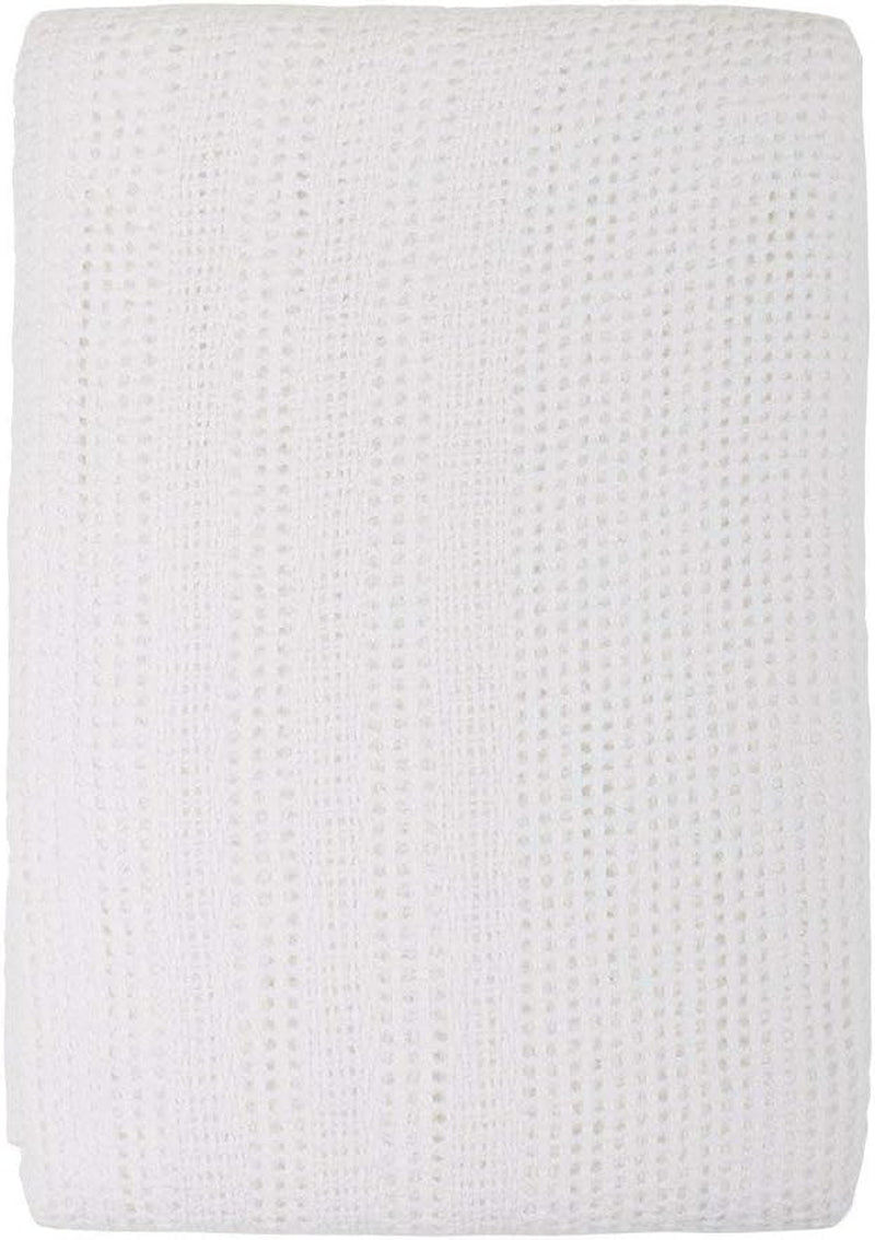 Familiesengetøj Pink cellulært tæppe til dobbeltseng, bomuld, vendbart stort sengetæppe, letvægts, termisk, blødt, traditionelt cellulært tæppe, 230 X 230 cm dyner og dyner Naty Shop Hvid dobbeltseng (230X230 cm)