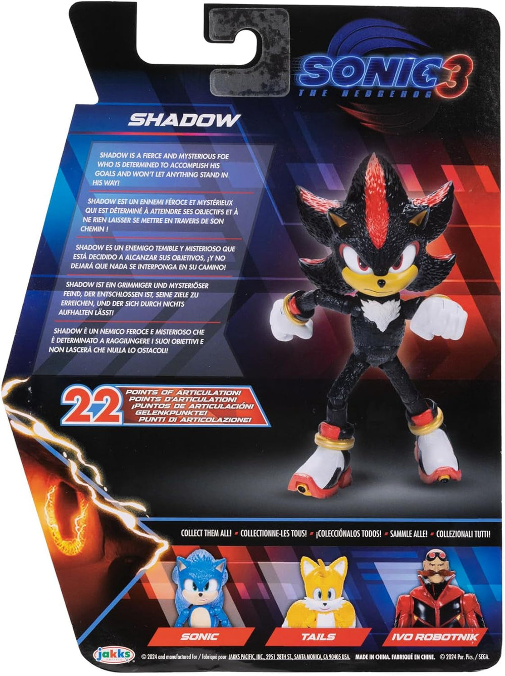 Sonic 3 film 12,7 Cm Actionfigurer Shadow Actionfigurer Naty Shop